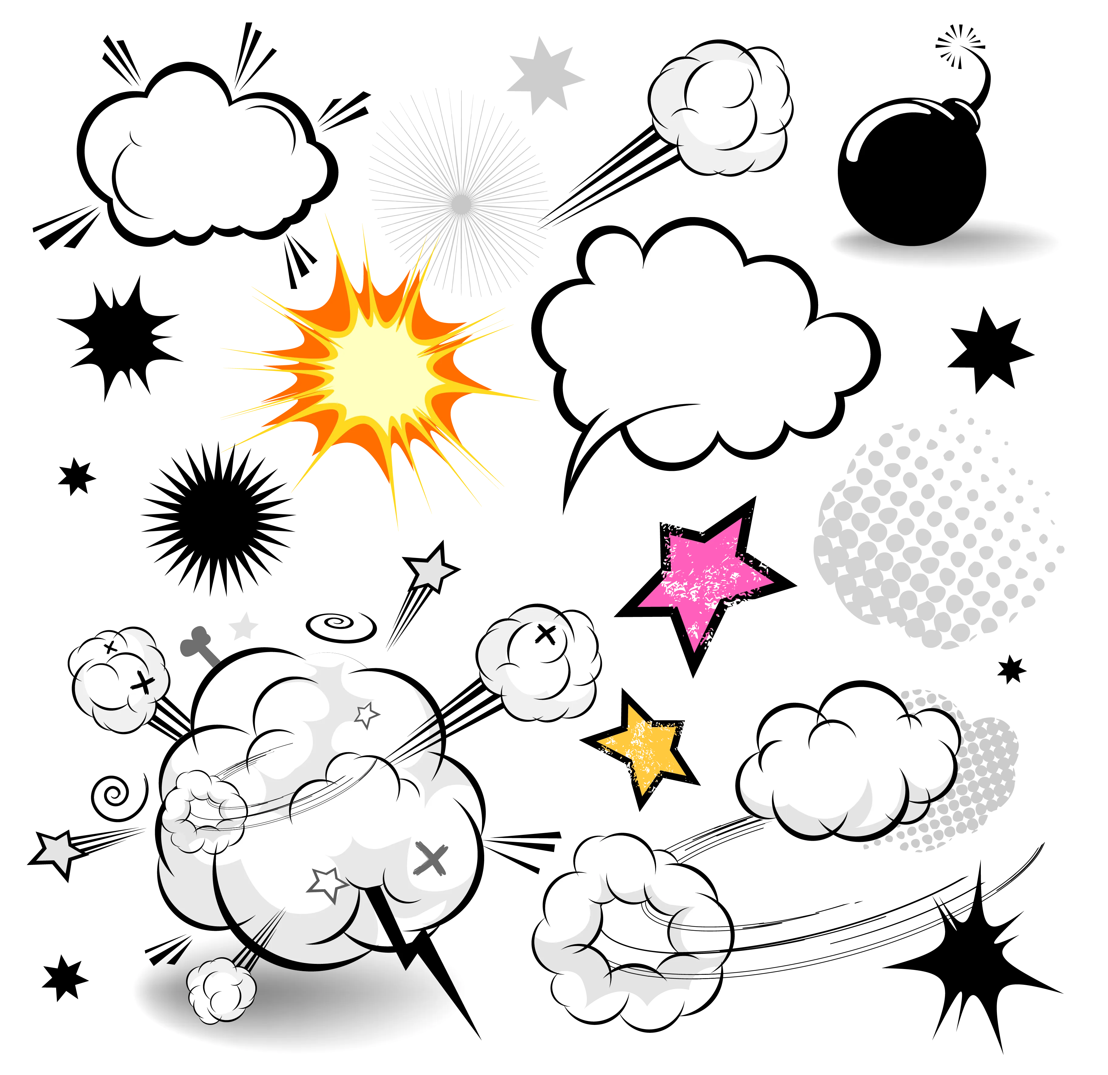 Comics Speech  balloon Cartoon Comic book, cloud comics explosion Dialog, white, text, cloud png free download